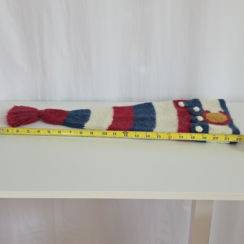 Colisco Mens Red, Blue, Beige & Gold Knit Hat - Picture 3 of 6